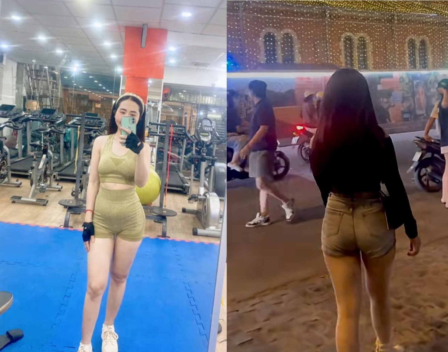 Vụng trộm với em gái mới tập gym